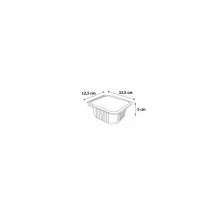 Barquette plastique avec couvercle Optipack 500 ml - par 600