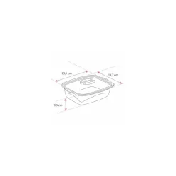 Barquette plastique Marmipack + couvercle 1800 ml - par 200