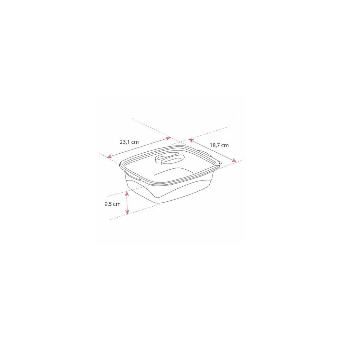 Barquette plastique Marmipack + couvercle 1800 ml - par 200