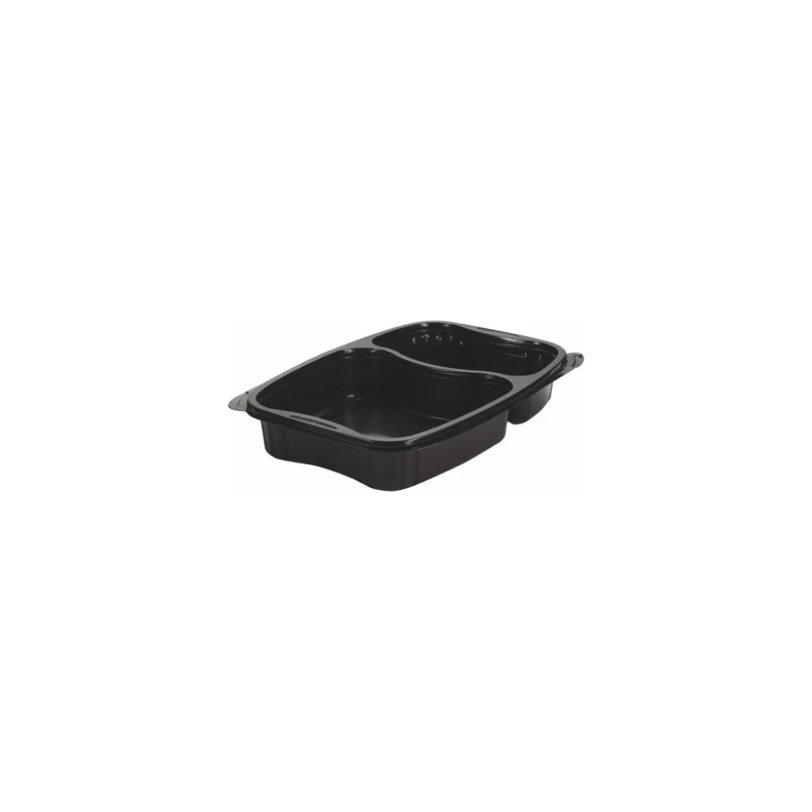 Barquette plastique noire 2 compartiments Bistro 910 ml - par 20