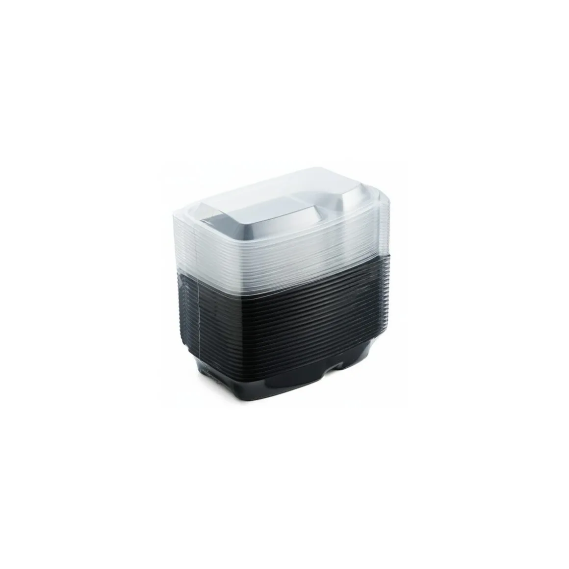 Barquette plastique noire 2 compartiments Bistro 910 ml - par 20