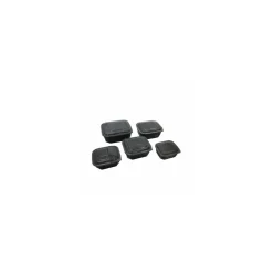 Barquette plastique PP noir 370 ml avec couvercle - par 50