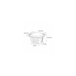Barquette plastique transparente avec couvercle Ondipack 750 ml - par 50