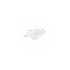 Barquette plastique transparente avec couvercle Ondipack 700 ml - par 50