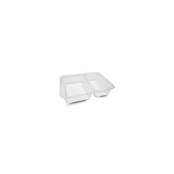 Barquette plastique transparente 2 compartiments scellable Alphacel 1380 ml - par 420