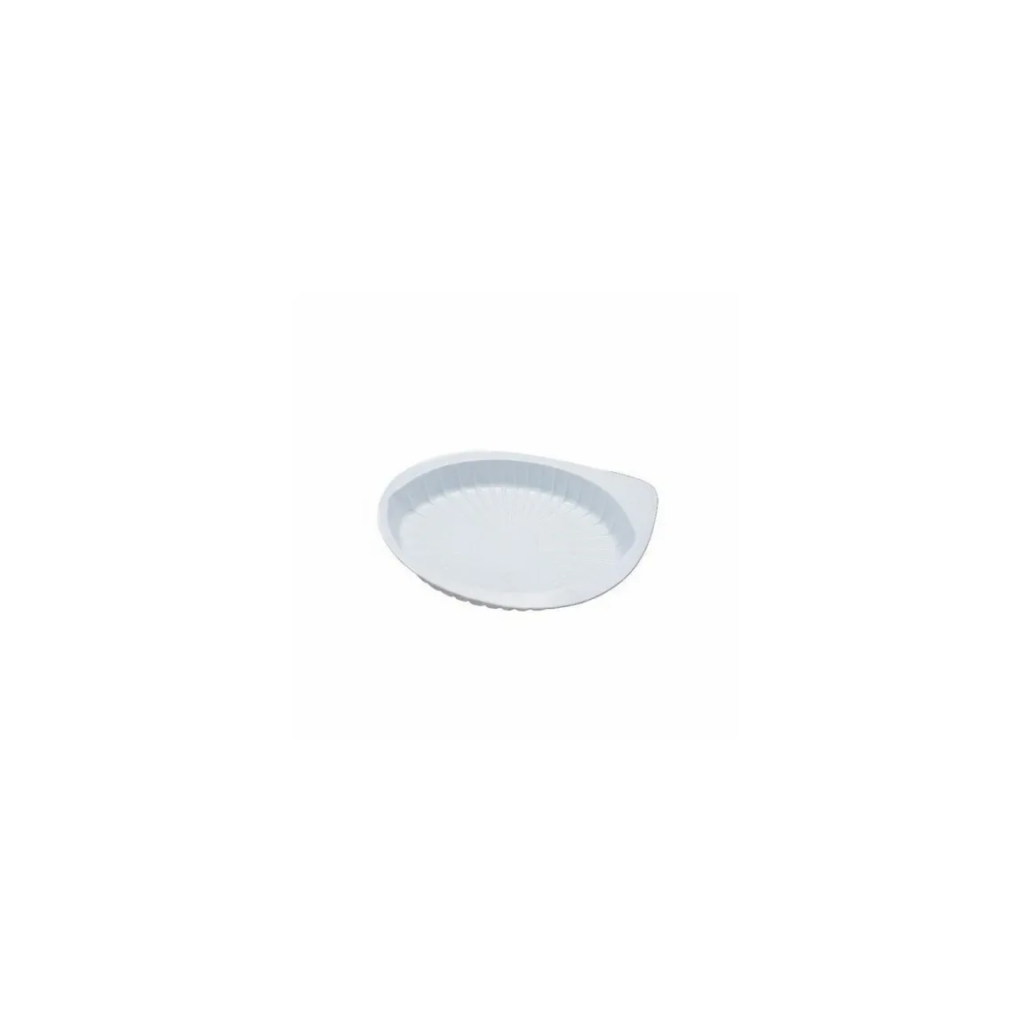 Barquette pour steak haché ovale blanche - par 2500
