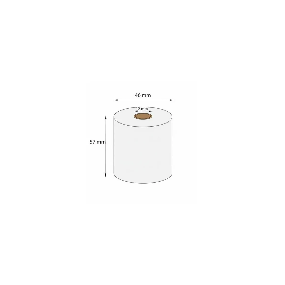 Bobine thermique continu 5,7 x 4,6 x 1,2 cm - par 50