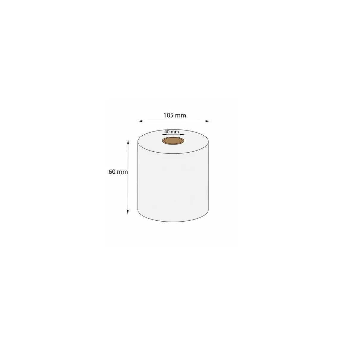 Bobine thermique continu 6 x 10,5 x 4 cm - par 24