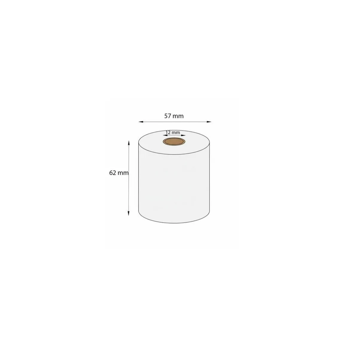 Bobine thermique continu 62 x 57 x 12 mm - par 50