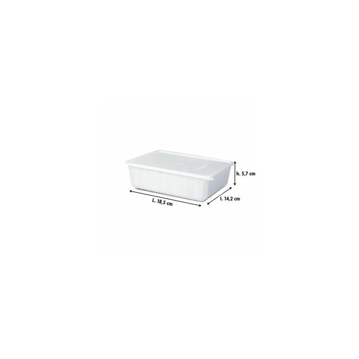 Boite Carty blanche avec couvercle 1100 ml - par 100