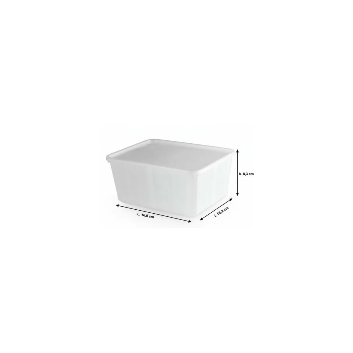 Boite Carty blanche avec couvercle 1350 ml - par 100
