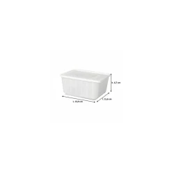 Boite Carty blanche avec couvercle 750 ml - par 200