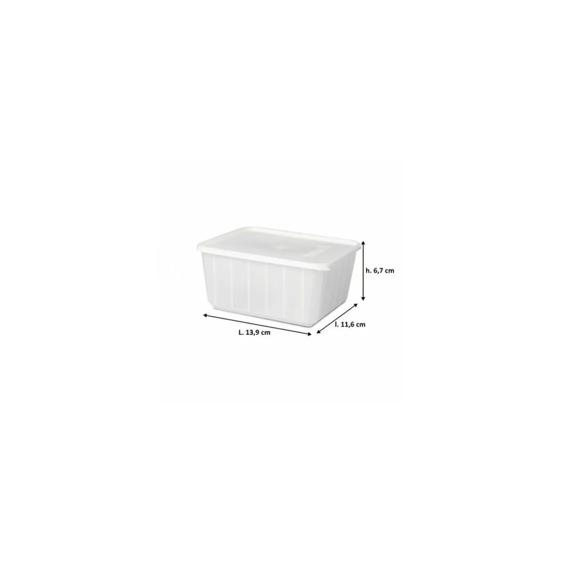 Boite Carty blanche avec couvercle 750 ml - par 200