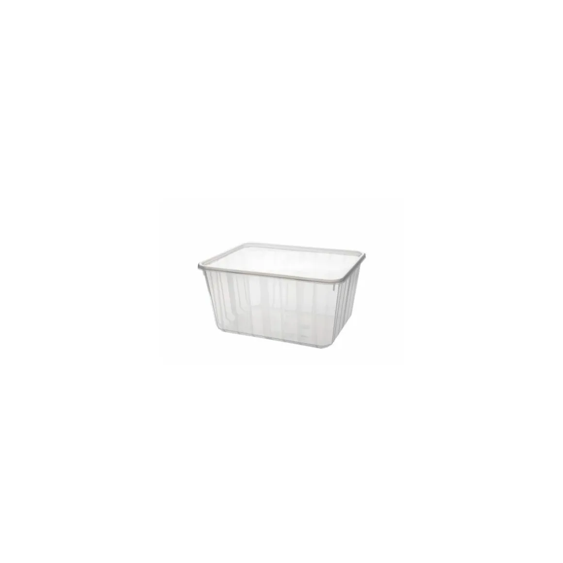 Boite Carty transparente avec couvercle PP 1800 ml - par 25
