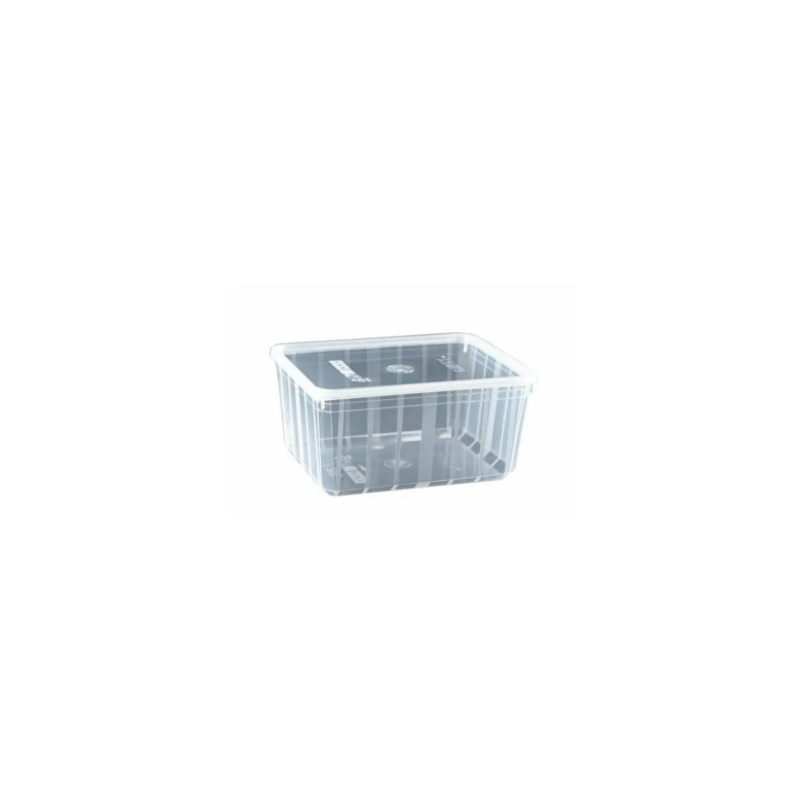 Boite Carty transparente avec couvercle PP 1350 ml - par 25
