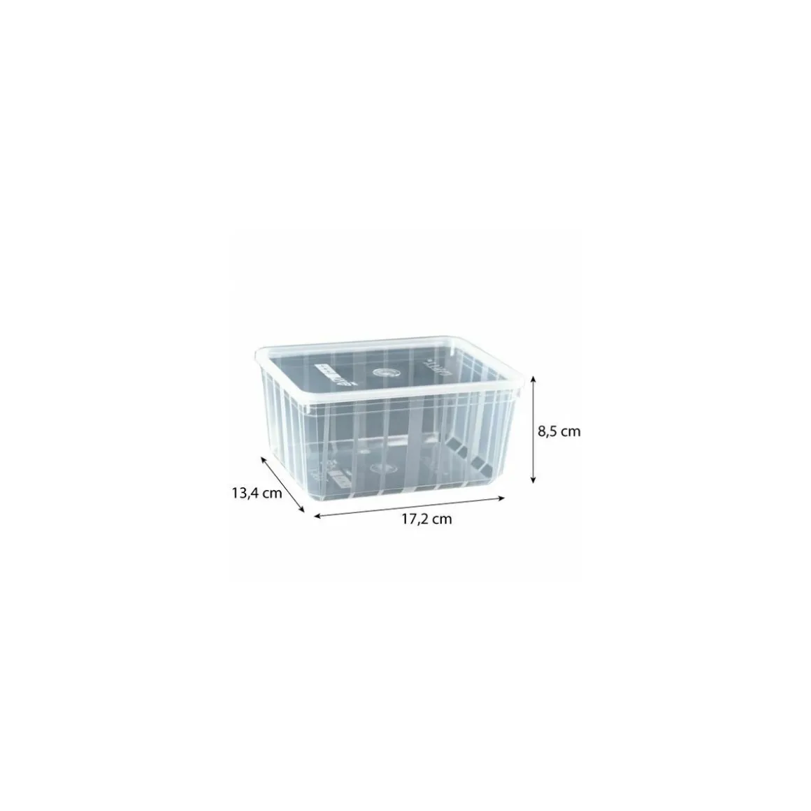 Boite Carty transparente avec couvercle PP 1350 ml - par 25