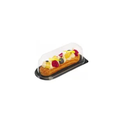 Boite à éclair fond noir avec couvercle transparent 18 x 7,5 x 5,5 cm - par 30