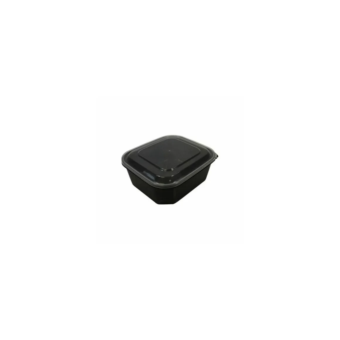 Boite à couvercle charnière pp noir 100 cl - par 300
