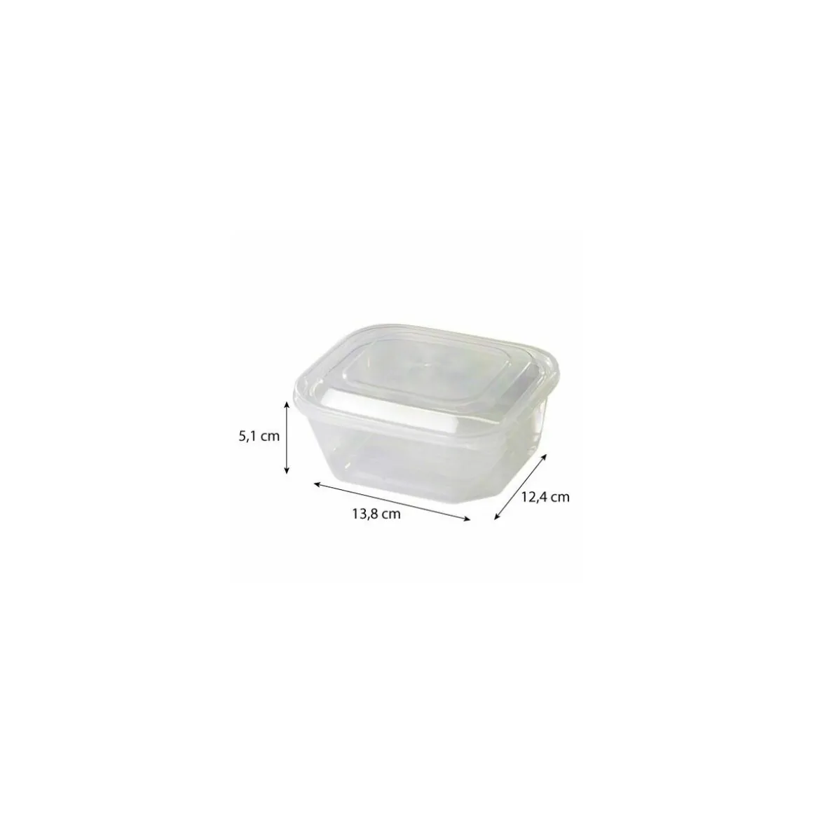 Boite à couvercle charnière PP translucide 50 cl - par 420