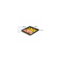Boite Luxifood carton kraft noir 750 ml avec couvercle RPET - par 20