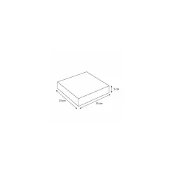 Boite pâtissière blanche en carton 33 x 33 x 5 cm - par 50