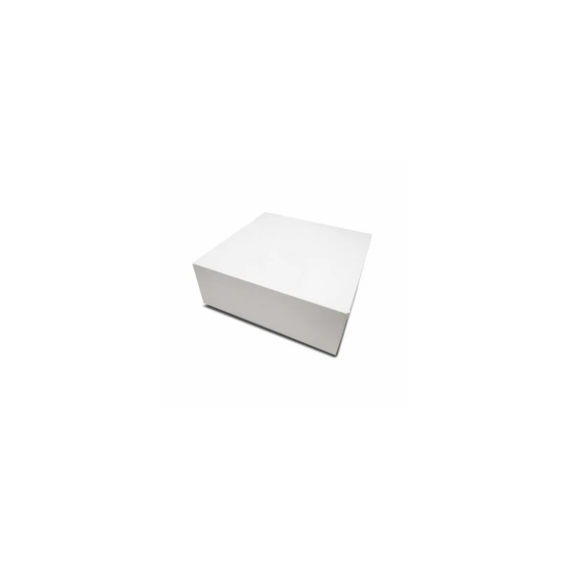Boite pâtissière blanche en carton 22 x 22 x 8 cm - par 50