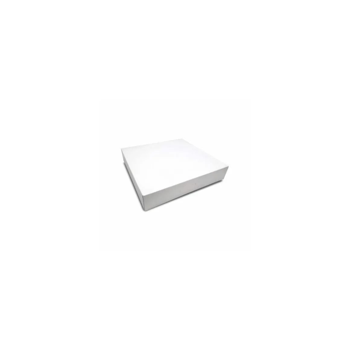 Boite pâtissière blanche en carton 26 x 26 x 5 cm - par 50