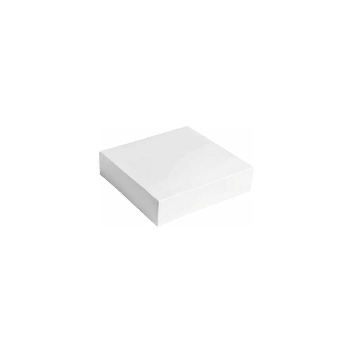 Boite pâtissière blanche en carton 20 x 20 x 5 cm - par 50