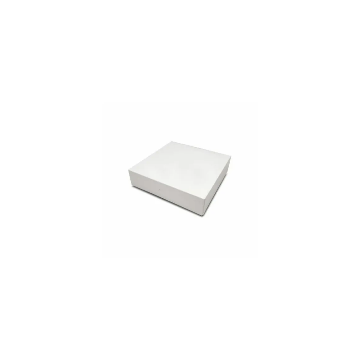 Boite pâtissière blanche en carton 20 x 20 x 5 cm - par 50