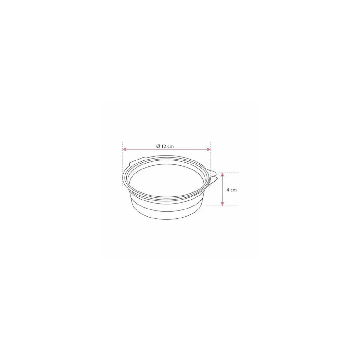 Boite ronde plastique transparente avec couvercle Olipack 250 ml - par 480