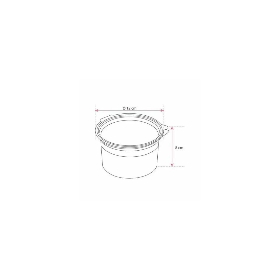 Boite ronde plastique transparente avec couvercle Olipack 500 ml - par 480