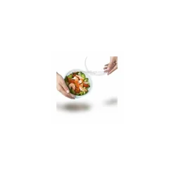Boite ronde plastique transparente avec couvercle Olipack 750 ml - par 200