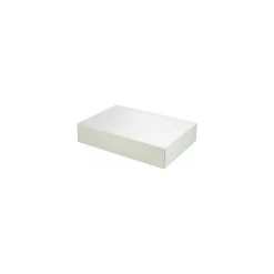 Boite traiteur carton blanc 29 x 20 x 6 cm - par 25