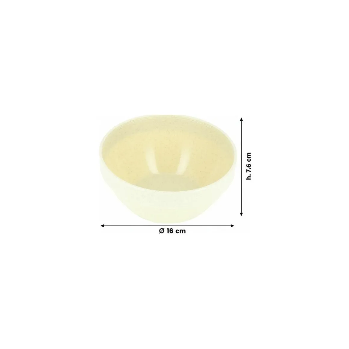 Bol plastique beige 1100 ml réutilisable - par 105