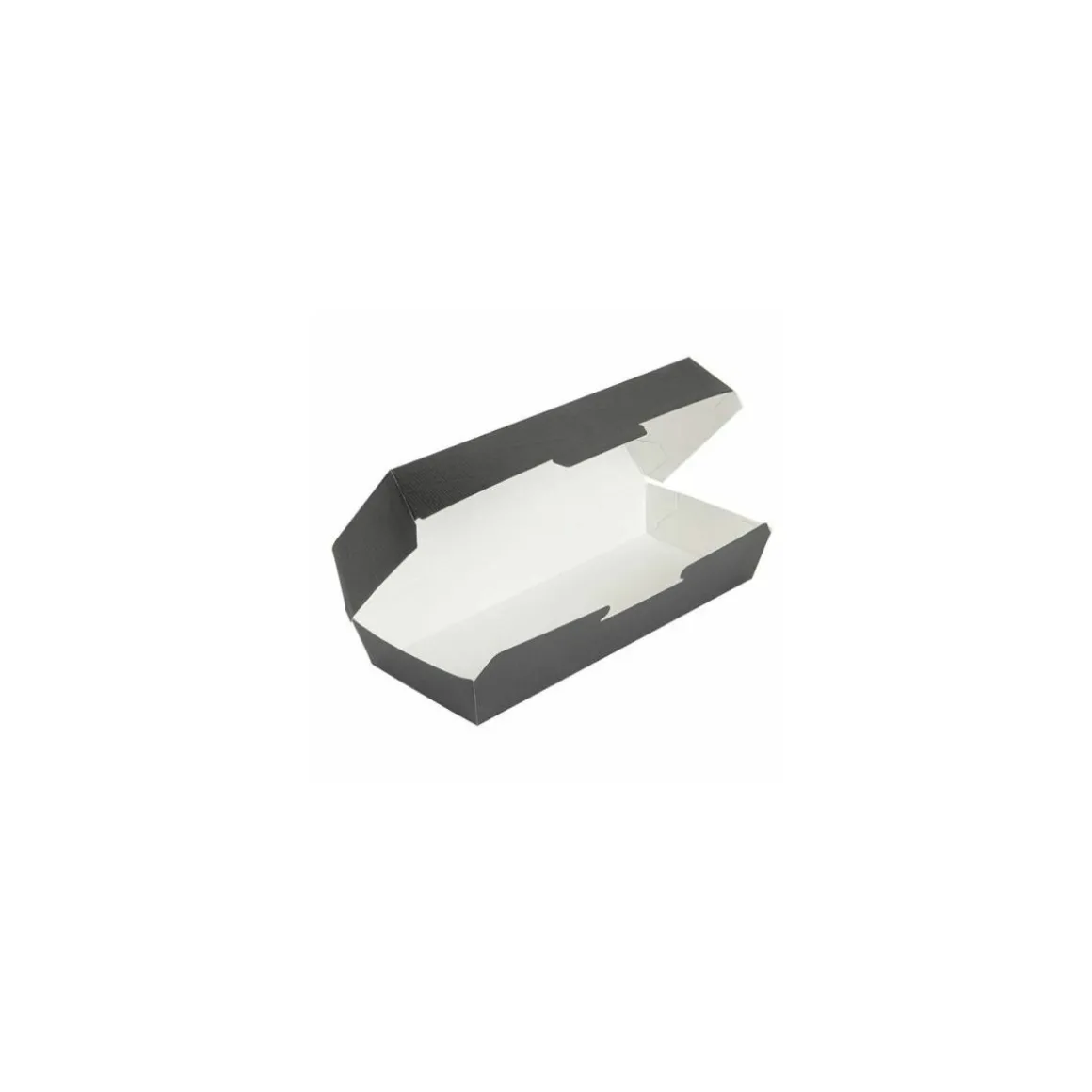 Boîte alimentaire rectangulaire kraft noir 2000 ml - par 50