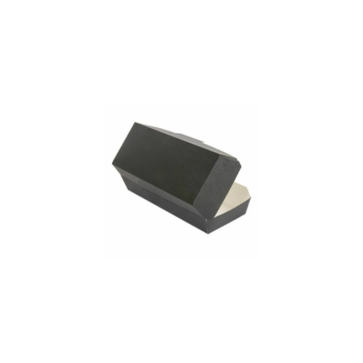 Boîte alimentaire rectangulaire kraft noir 2000 ml - par 50
