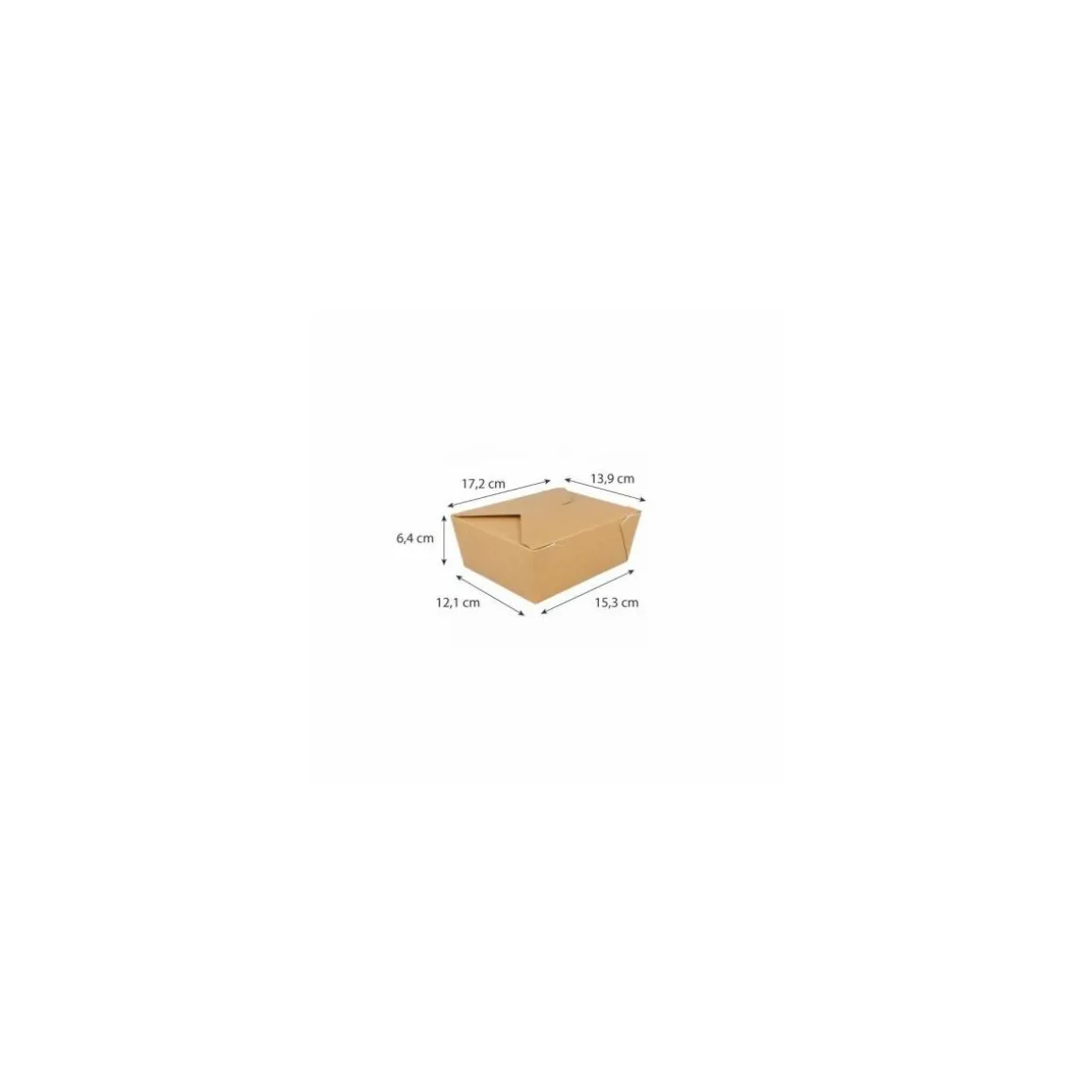 Boîte américaine kraft brun 1350 ml - par 50