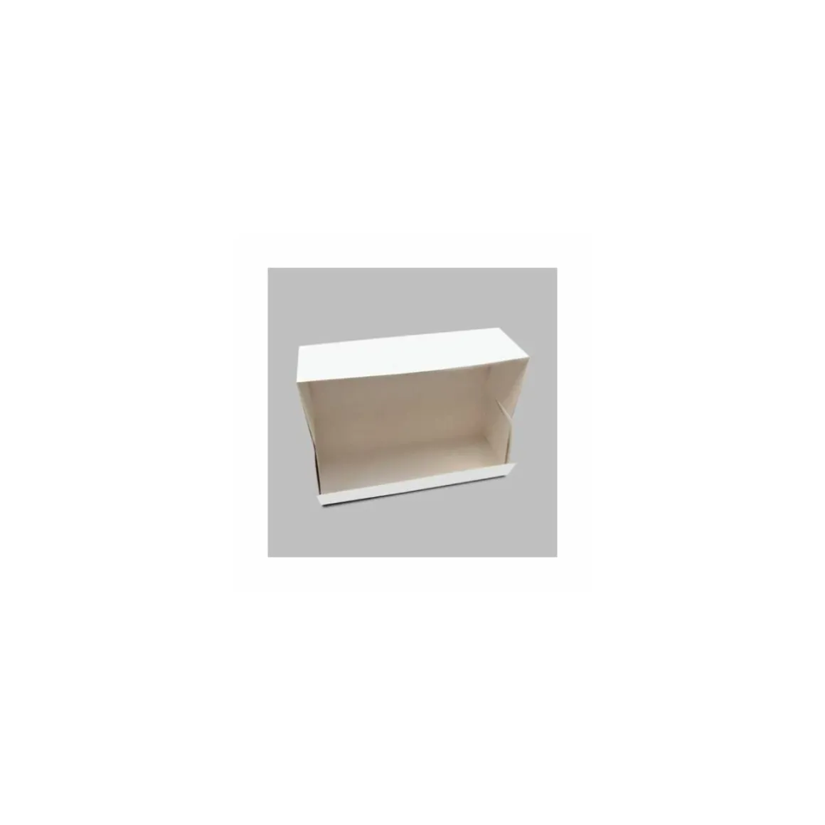 Boîte à buche carton blanc 25 x 11 x 11 cm - par 25