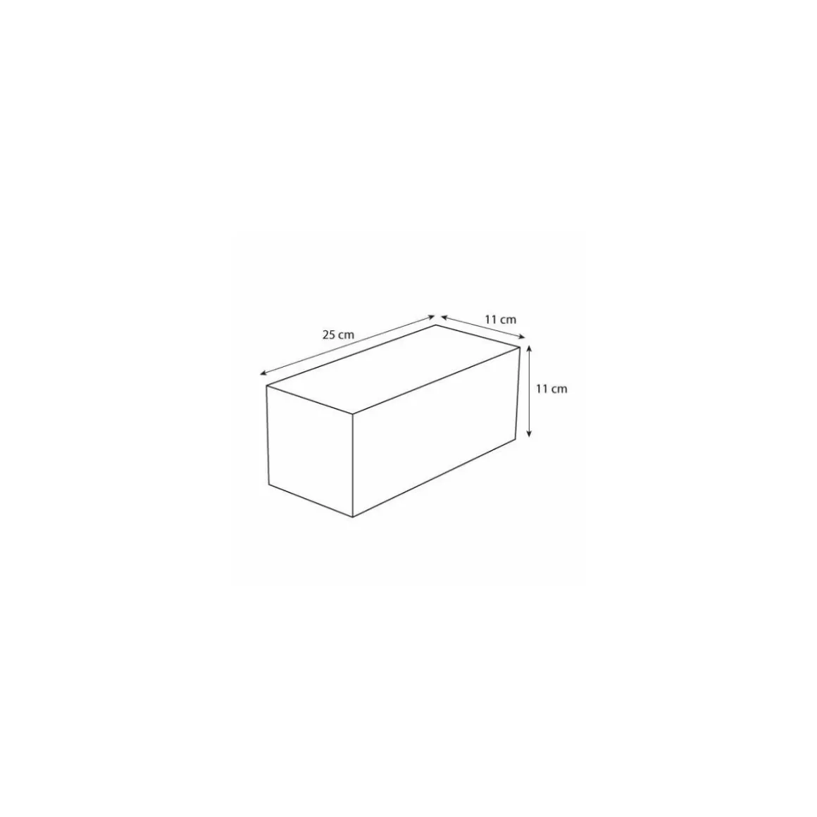 Boîte à buche carton blanc 25 x 11 x 11 cm - par 25