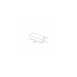 Boîte à buche carton blanc 35 x 11 x 11 cm - par 25
