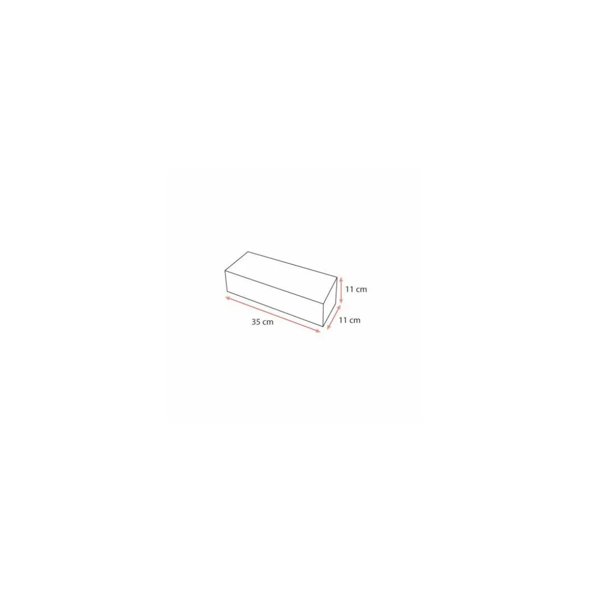 Boîte à buche carton blanc 35 x 11 x 11 cm - par 25
