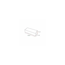 Boîte à buche carton blanc 40 x 11 x 11 cm - par 25