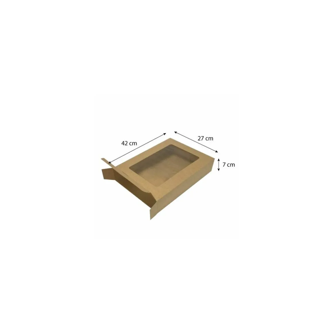 Boîte carton à fenêtre pour plateau grand - par 50
