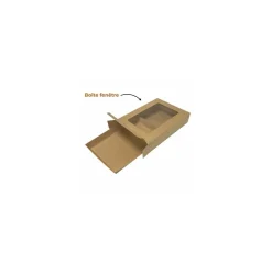 Boîte carton à fenêtre pour plateau moyen - par 50