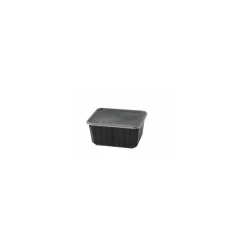 Boîte Carty PP noire avec couvercle transparent 750 ml - par 200
