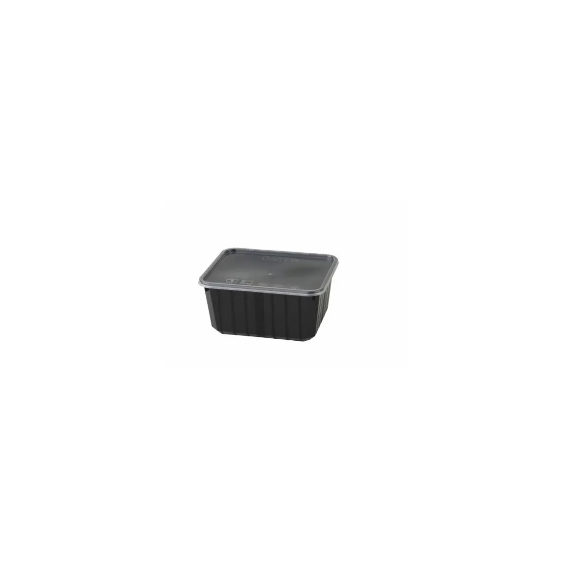 Boîte Carty PP noire avec couvercle transparent 750 ml - par 200