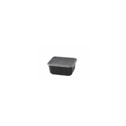 Boîte Carty PP noire avec couvercle transparent 450 ml - par 200