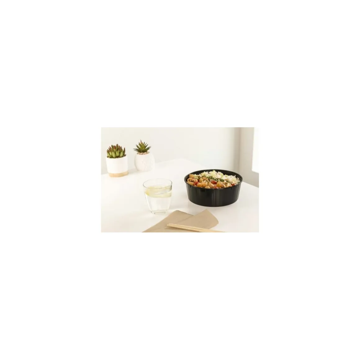 Boîte Carty ronde noire 300 ml - par 225