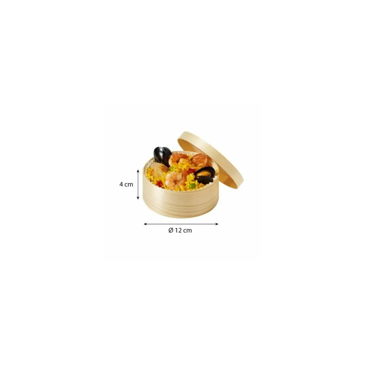 Boîte en bois Naturabox + papier cuisson 40 cl - par 160