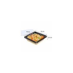 Boîte Luxifood carton kraft noir 120 cl + couvercle - par 20